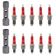 5pcs A7TC / D8TC 3 Electrode High Performance Spark Plug for Motorcycle ATV  Scooter Pit Dirt Bike Q
