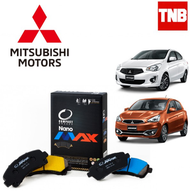 compact nanomax ผ้าเบรค (หน้า-หลัง) mitsubishi attrage mirage มิตซูบิชิ แอททราจ มิราจ