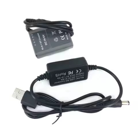 BLN-1 Dummy Battery + USB Adapter Charging Cable for Olympus EM1 E-M5 E-P5 PEN-F M2 Camera Power Ban