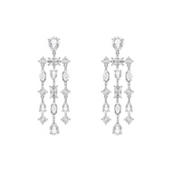 Merii ต่างหูเงินประดับ CZ หลากดีไซน์ ทรงต่างหูแซนเดอเรียระย้า : ต่างหูเพชรCZ ต่างหูCZ Laureate 221E