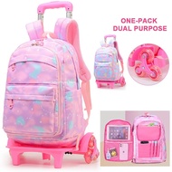 School Student Trolley Bags Kids School Rolling Backpack Bag School Bags With Wheels For Girls Children School Wheeled Backpack