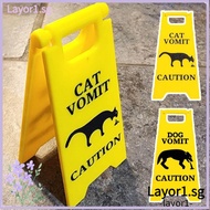 LAYOR Dog Vomit Sign, Funny Bright Yellow Cat Vomit Sign, Fashion Gift Warning Sign