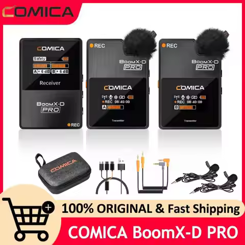 COMICA BoomX-D PRO Wireless Lavalier Microphone For Canon Nikon Sony Fujifilm Camera Smartphone PC, 