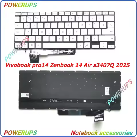New Laptop US Backlight Keyboard For ASUS Vivobook pro14 Zenbook 14 Air s3407Q 2025