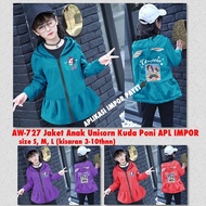 Jaket Anak Perempuan Kuda Pony/Jaket Fashion Korea/ Jaket anak aplikasi import/jaket fashion anak/jaket anak cewek