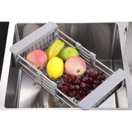 SK. Sink Water Filter Rack Drain Basket Stainless Steel Kitchen Sink Dish Drainer Counter