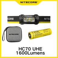 NITECORE HC70 UHE USB-C Rechargeable 1600Lumens Waterproof Wrok Headlamp Inlcude 21700 6000mAH Batte