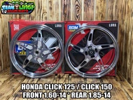 BOM X LUNA CNC MAGS 14s 5 SPOKES HONDA CLICK 125 / CLICK 150 (100% THAILAND MADE)