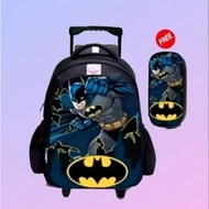 JTB - 2-in-1 Kindergarten Boys Trolley Bag with Wheels and Backpack, Children's Wheeled Bag, free po
