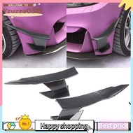 Universal Carbon Fiber Look Car Front Bumper Lip Splitter Fins Body Canards Diffuser Spoiler for