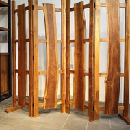 【吉迪市100%全柚木家具】DSOT001B 柚木條狀鏤空四片式屏風