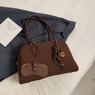 Halloween LEFTSIDE Women Large PU Leather Shoulder Bag Square Tote Bag 2024 Winter New Y2K Short Bag