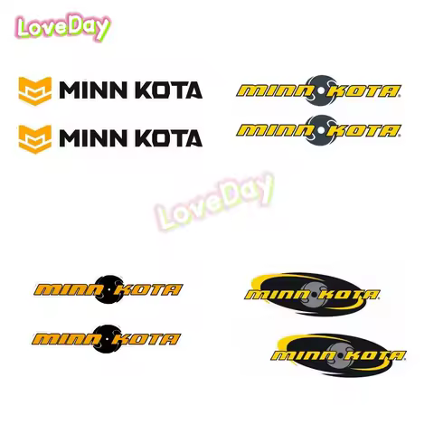 2Pcs MINN KOTA Sticker Decal Vinyl Fishing Boats Gear Graphic Marine Thrusters Logo Sticker Decal