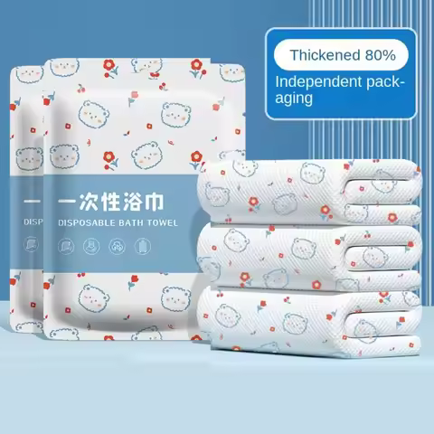 70x140cm Disposable Printed Bath Towel Portable Thickened And Enlarged Travel Quick-Drying Towel Sof