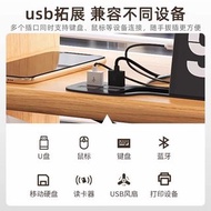 木製螢幕增高架 帶USB擴展埠及無線充電