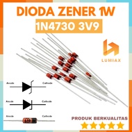 3.9v Diode Zener 1w 1N4730 Diode 3v9 3.9v 3.9 3.9 3.9 3.9 v 1 1.0 1.0 w DO-41
