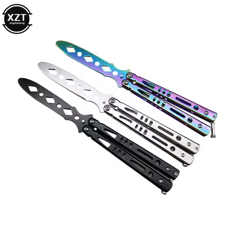 Portable Folding Butterfly Knife For CSGO Balisong Trainer Stainless Steel Pocket Practice New Knife