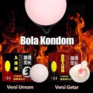 - Kondom Bola Bisa Getar Bahan Silikon Alat Bantu Pria -
