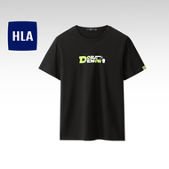 HLA Luminous Series Letter Printing Round Neck Short Sleeve T-Shirt Men-HNTBJ2D484AGS