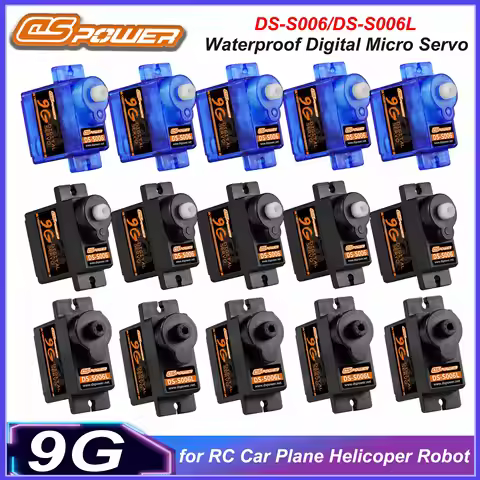 DSpower 9G Waterproof Digital Micro Servo 4.8-6V for RC Car 450 Helicoper Mini Q Aircraft Robot Boat