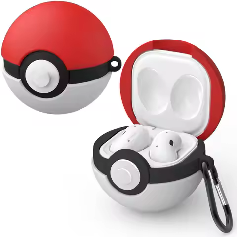 Poke Ball for Samsung Galaxy Buds 2Pro Soft Silicone Case for Samsung Galaxy Buds Live / FE / Buds 2