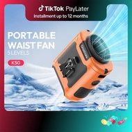 Orashare K50 10000Mah Multifunctional Portable Waist Clip Fan Hanging Neck 5 Speed Adjustable