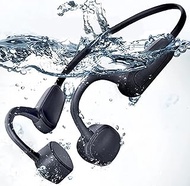 Bone Conduction Headphones Waterproof Headphones for Swimming - Bluetooth MP3 Player Wireless IPX8 Sport Earphones Open Ear 16GB with Mic Noise Cancelling for Running Diving Underwater Gym Spa