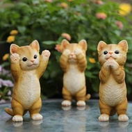 Creative Cute Simulation Cat Decoration Outdoor Balcony Garden Courtyard Decoration Kitten Resin Cra