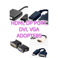 Dvi to Vga, Dp Port to Dvi, Hdmi to Vga Adoptors