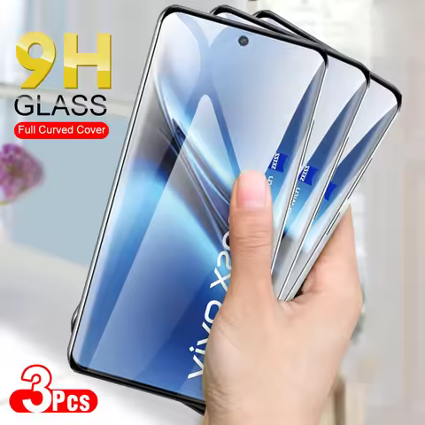 3Pcs 9H Curved Glass Cover For Vivo X200 5G Screen Protector Tempered Glass VivoX200 Pro X200Pro X 2