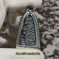 Silver Leklai Pendant 银力泥吊坠 Leklai Amulet 马来西亚力泥 100% Natural Leklai