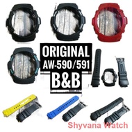 digital watch ▩▲() Original Casio G-shock AW-590 AW-591 G-7700 Replacement Watch Band.