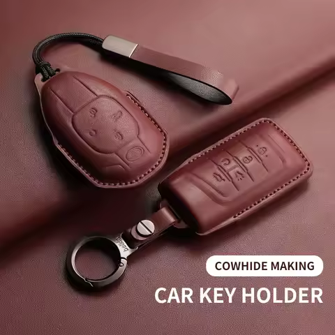 Leather Car Remote Key Case Cover for GAC Trumpchi GS3 GS4 GS5 GM8 GA3 GA4 GA6 SGS7 Empow J11 J12 J1