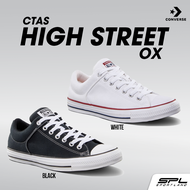 Converse Collection รองเท้าผ้าใบ รองเท้าแฟชั่น รองเท้า CON M CTAS Chuck Taylor All Star High Street OX A01718CMS4BKXX / A01717CMS4WTXX (2100)