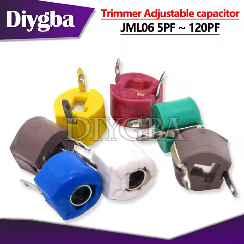 10PCS JML06-1 Trimmer Adjustable capacitor Assortment JML06 5pf 10pf 20pf 30pf 40pf 50pf 60pf 70pf 1