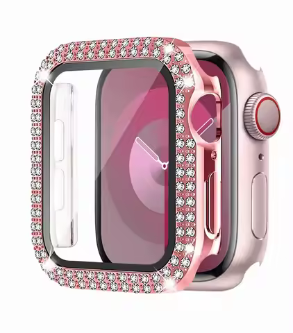 Diamond Case For Apple watch 40mm 41mm 44mm45mm 42mm 38 Accessories Bling Bumper Protector Cover iWa