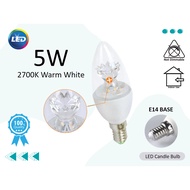 5W LED CANDLE BULB E14 2700K  Model:Crystal C-5W