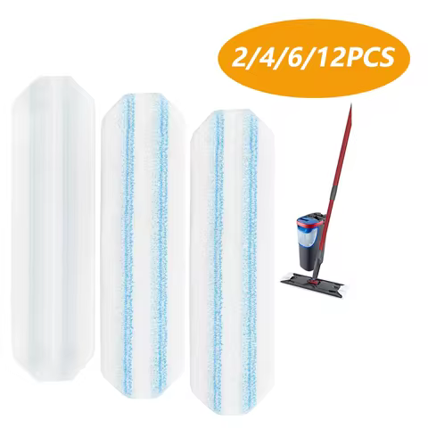 2/4/6/12PCS Reusable Microfiber Mop Pad Applicable to Pcs Replacement Rags for Vileda H2prO/O-Cedar 