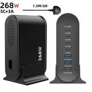 SG Stock 268W GaN Fast Charging 4 Type C 2 USB Travel Adapter, PD Fast Travel Charger