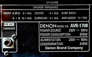 Denon AVR-1708 收音擴音機
