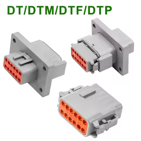 Deutsch-type Sealed Plug DTM/DTP Waterproof Wire Automotive Connector DT Flange Connector DT06-2S DT