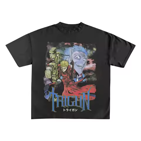 Trigun Vintage 90s Style Retro Anime Unisex Boxy Oversized T-Shirt