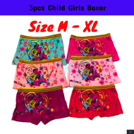 3 Pcs Child Girl’s Underwear Girls Boxer ( RANDOM - MIX COLOUR )   SIZE : M - XL 8898-2 ( U8512 )