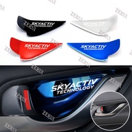 ZR For Car Inner Door Handle Bowl Cover Sticker For Mazda CX-3 CX-5 CX5 CX8 CX 3 4 5 6 7 9 MX5 ATENZA Skyactiv logo accessories