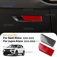KUNGKIC For SEAT Ateca CUPRA Ateca Passenger Side Glove Box Switch Cover Carbon Fiber Interior After