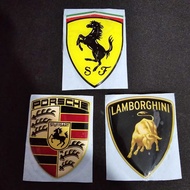 FERRARI EMBLEM LAMBORGHINI STICKER PORSCHE 3D RAISED STICKER 3D Sticker Car Sticker