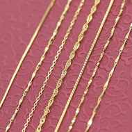 14K18k Necklace Female Chain Clavicle Chain Gold-Plated Color Chain Bare Chain Extended Chain Not Fa