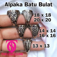 [TOS] Alpaca Ring & Brass Round Stone / O