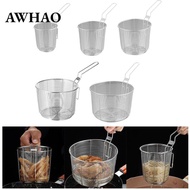 AWHAO Stainless Steel Fry Basket, Fry Basket, Fryer, Strainer, Mini Fry Basket, Strainer, Fry Basket