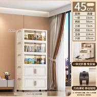 全城熱賣 - 塑膠儲物收納櫃子 多層帶櫃門衣櫃 整理置物架